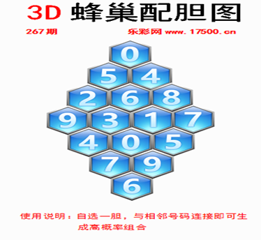 福彩3D第2024267期白鱼舟蜂巢配胆图