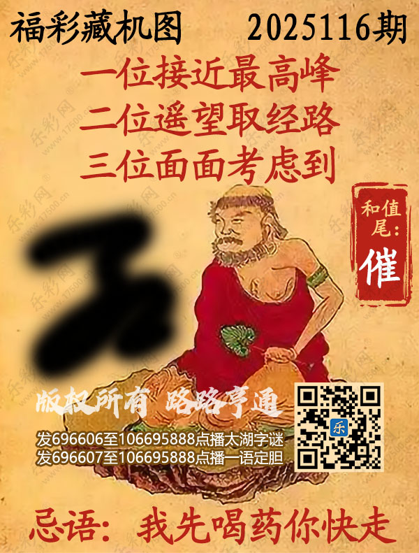 福彩3D第2025116期3d正版藏机图