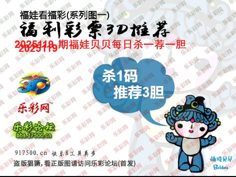 福彩3D第2025119期白袍法师乐彩图谜总汇 ［10图］