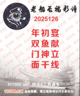福彩3D第2025126期白袍法师乐彩图谜总汇 ［10图］
